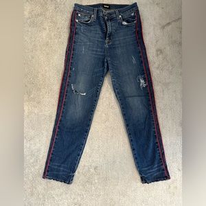 Hudson Jeans - Crop straight - red stripe